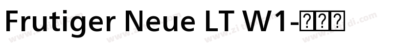 Frutiger Neue LT W1字体转换